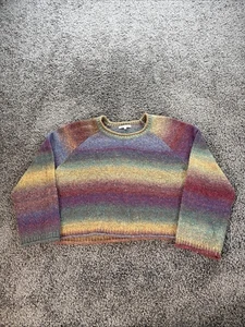 Suéter Suéter Madewell Space-Dye Dodworth Talla L Púrpura Lana Cuadrado Tejido Corto - Imagen 1 de 6