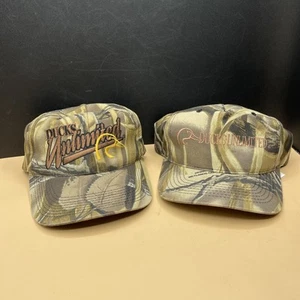 Vintage Ducks Unlimited Mütze Kappe Camouflage bestickt Ente 1 Druckknopflasche braun Trucker - Bild 1 von 9