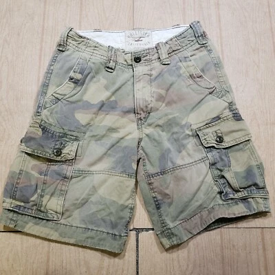 Pantalones Cortos Hollister Co. Para Hombres Ejército Camuflaje Carga Clásicos Envejecidos Talla 29 Foto 1 de 4