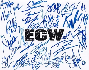 RVD New Jack Taz Sabu Balls Mahoney Rey Mysterio +25 Signed ECW 8x10 Photo COA - Picture 1 of 24