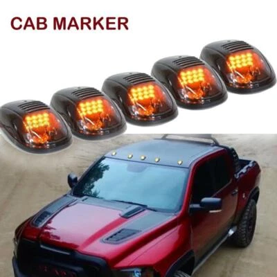 5x Smoked 12 LED Light For Dodge Ram Cab Roof Top Marker Running Clearance Light - Image 1 of 4