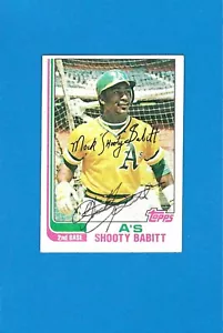 1982 Topps Shooty Babitt Oakland Athletics Auto On Card Signed Autograph - Picture 1 of 1
