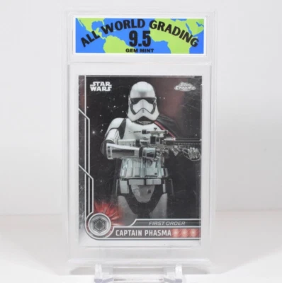 2023 Topps Chrome Star Wars Captain Phasma All World Grading 9.5 Scratched Slab - Image 1 of 3