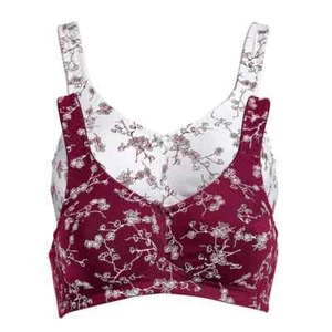 Full Cup Support Plus Size Bra Non Wired Wireless Comfort Bra 34-50 BCD DDEFG - Picture 1 of 17