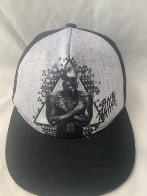 Boné de beisebol Marvel Black Panther preto e cinza caminhoneiro Snapback B5-11 - Imagem 1 de 4