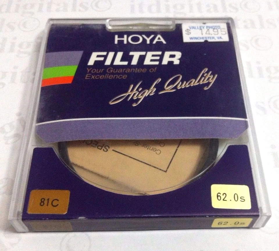Genuine Hoya 62mm 81C 81-C 81 C Orange Glass Lens Filter 62 mm Japan OEM genuine - Image 1 of 3