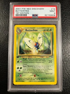 Pokemon Neo Discovery #19 - Butterfree - MINT - 1st Edition - PSA 9! - Image 1 of 4