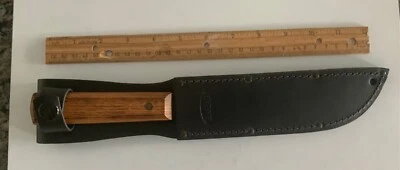 Cuchillo de carnicero Camp con funda nueva y skinner vintage Schrade 52 con funda  Foto 1 de 4