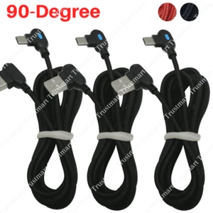 6Ft 90 Degree Right Angle Type C Charger Cable Fast Charge USB C Charging Cord - Picture 1 of 14