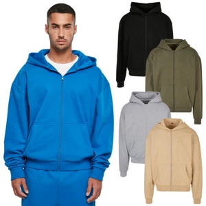 Build your Brand Ultra Heavy Zip Hoody Hooded Jacket Men's Cotton - Picture 1 of 64