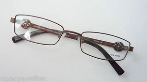 More & More Brillenfassung schmale Glasform Brille verziert braun/gold Grösse M - Bild 1 von 4