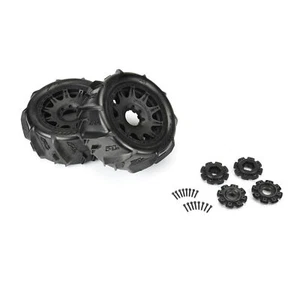 Pro-Line Dumont 5.7 Paddle Sand Tires w/Black Wheels fits XMaxx/Kraton 8S 2pcs - Picture 1 of 1