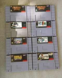 UNTESTED Lot of 8 Game Cartridges Super Nintendo Family Feud Madden NBA Live - Picture 1 of 6