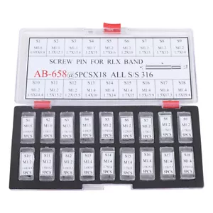 90 perni a vite per orologi Rolex link cinturini bracciali cinturini set assortito nuovi - Foto 1 di 9