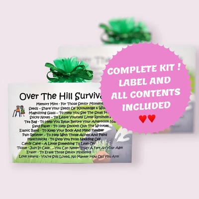 Over The Hill Survival Kit ~ Unique Fun Novelty Gift, Card & Keepsake | Birthday - Image 1 of 4
