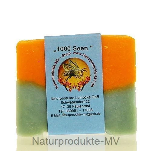 BALTICNATURA/NATURPRODUKTE-MV (74,90 EUR/kg) Tausend Seen Seife (100g) handgesiedet