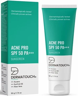 Protector solar DERMATOUCH Acne Pro FPS 50 PA+++ UVA no acnegénico, protección UVB cero Foto 1 de 4