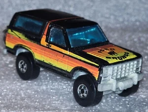 Vintage 1980 Hot Wheels Black Ford Bronco HONG KONG - Picture 1 of 5