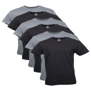 George Men'S Assorted Crew T-Shirts, 6-Pack (2 blacks - 4 greys) - Picture 1 of 7