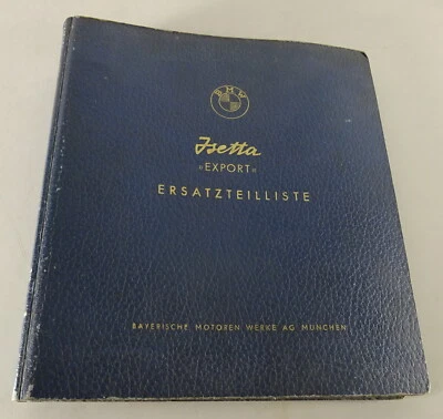 Catálogo de piezas / Lista de piezas de repuesto BMW Isetta 250 / 300 ccm estándar stand 11/1960 Foto 1 de 4