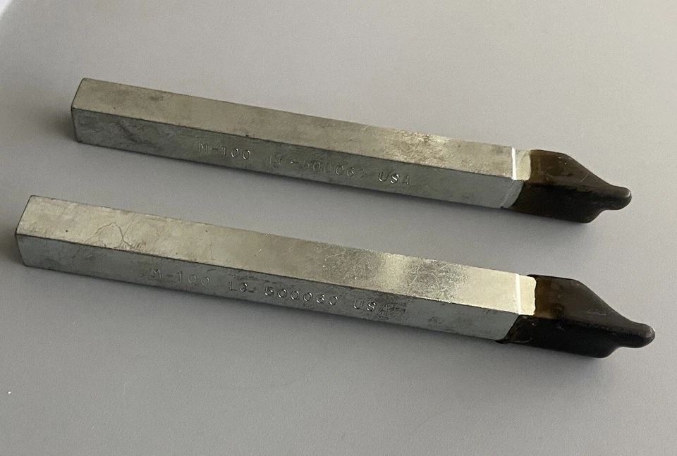 Two PCS LC-500060 LH Brazed Carbide Tip Cut-Off Tool 1/2"Shank .060"W M-100 USA - Image 1 of 2