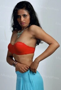 Impresión fotográfica modelo indio mujer bonita tetas grandes piernas trasero -F726 - Imagen 1 de 1