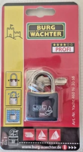 Vorhängeschloss Yacht Burg-Wächter 30mm Wasserfest Profi Vorhangschloss - Bild 1 von 1