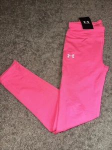 NEW Girl's Under Armour Pink Leggings Yoga Pants Size Medium MSRP $40.00 - Picture 1 of 6