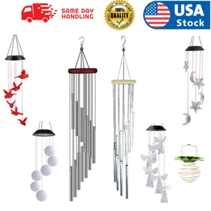 Solar Wind Chimes Lights LED Color Changing Hanging Lamp Garden Home Decor US - Picture 1 of 62