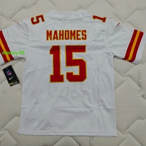 YOUTH Patrick Mahomes Kansas City Chiefs#15 White Stitched Jersey Medium Size - Picture 1 of 8