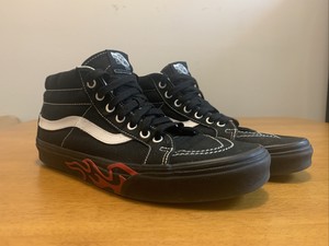 vans sk8 mid black white