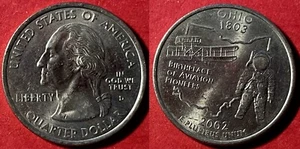 USA 2002 D Washington Quarter Ohio KM-332 Copper-nickel clad copper aUNC #20 - Picture 1 of 1
