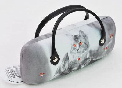 Brillenetui Katzen Designer Mario Moreno Brillenbox Katze Brille Etui Neu OVP