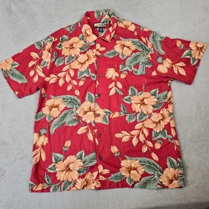 Havana Jacks Cafe Hawaiian Shirt Mens Extra Large Tropical All Over Print Rayon - Picture 1 of 11