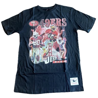 Camiseta nova com etiquetas Mitchell & Ness San Francisco 49ers Jerry Rice Hype masculina tamanho XXL - Imagem 1 de 4