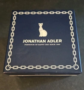 Jonathan Adler Menagerie CAT White Embossed Ornament NIB NEW - Picture 1 of 7