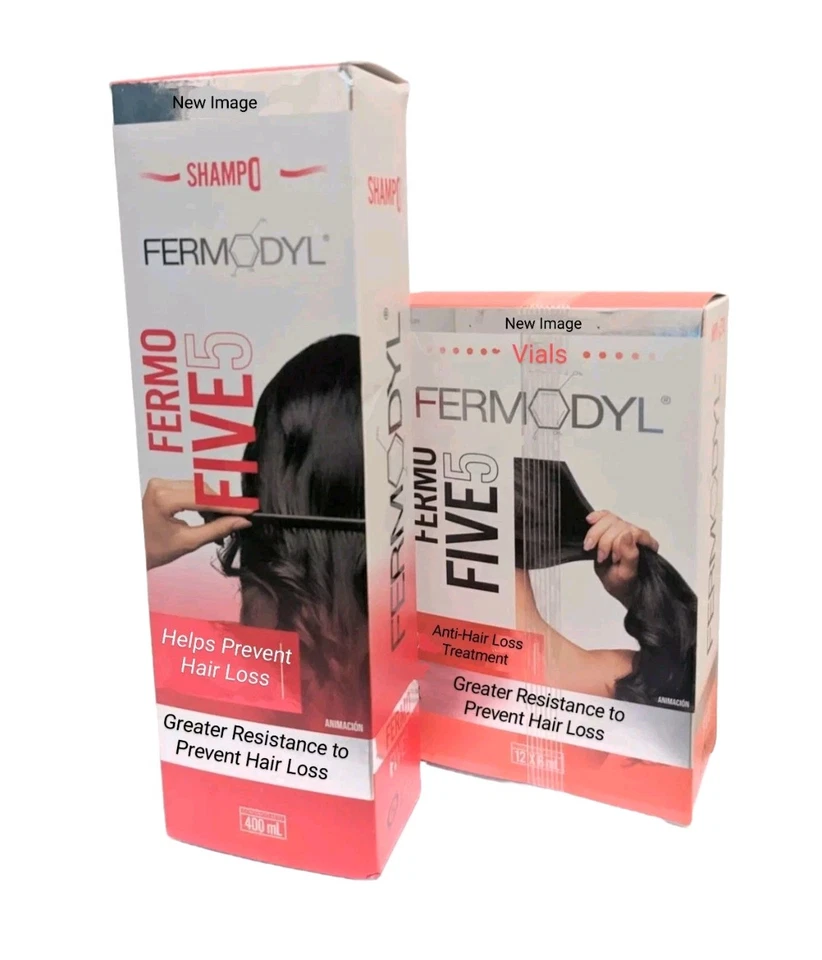 Fermodyl Fermo Five Treatment 1 Shampoo 400ml and 6 Ampules 6ml Ea.