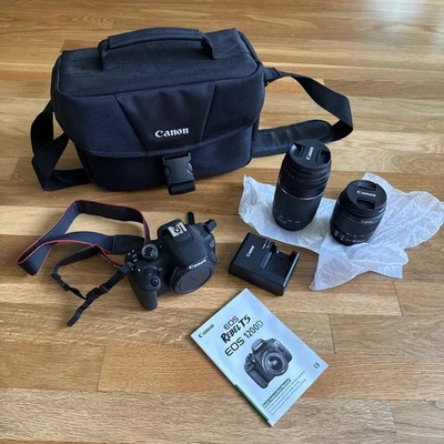 Paquete de lentes Canon Rebel T5 EOS 1200D para cámara EFS 10-18 EFS 75-300 - impecable Foto 1 de 4