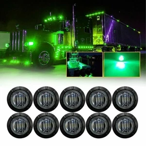 3/4" Smoked LED Bullet Side Markers (60x) - RGB Trailer Truck - Foto 1 di 8