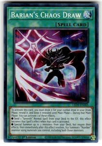 Yugioh! Barian's Chaos Draw - LED9-EN005 - Super Rare - 1st Edition Near Mint, E - Picture 1 of 2