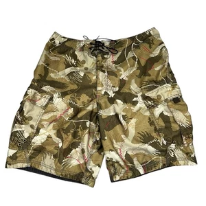 American Eagle Shorts Uomo 34 Cargo Mimetico Board Shorts Costume da Bagno 9" Cucitura Interna - Foto 1 di 14