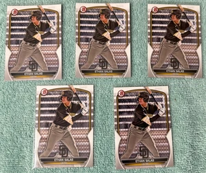 2023 Bowman Draft ETHAN SALAS San Diego Padres 5 CARD LOT #BD-1 - Picture 1 of 2