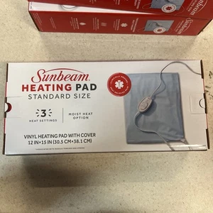 Almohadilla térmica Sunbeam tamaño estándar 3 ajustes de calor opción de calor húmedo 12X15 - Imagen 1 de 6