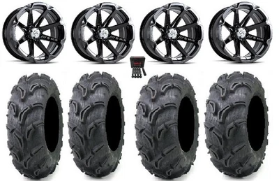 MSA Black Diesel 14" ATV Wheels 27" Zilla Tires Honda Foreman Rancher SRA - Image 1 of 4
