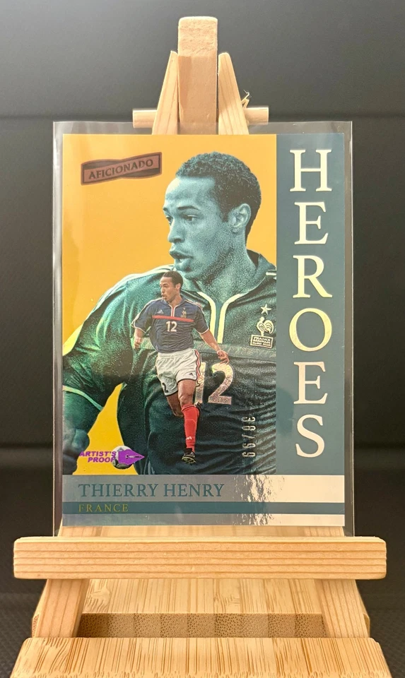 Thierry Henry /99 Artist’s Proof Red Heroes 2017 Panini Aficionado France RARE - Image 1 of 4