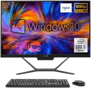 Aio Tout en Un Écran Tactile i5 10 Gen 24 " Full HD Windows 10 Pro 8GB 120GB PC - Photo 1/9