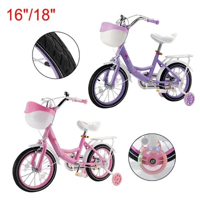 16"/18" Children Princess Bicycle Girls Bike with Removable Training Wheels - Image 1 of 4