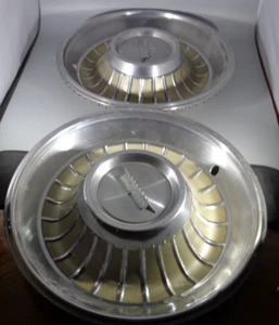 1962 CADILLAC PAIR 15" HUB CAPS WHEEL COVERS - Picture 1 of 10