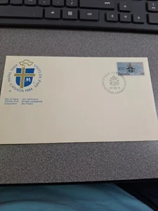 1984 Canada First Day Cover 64 cent stamp Papal Pope visit art cachet - Picture 1 of 3