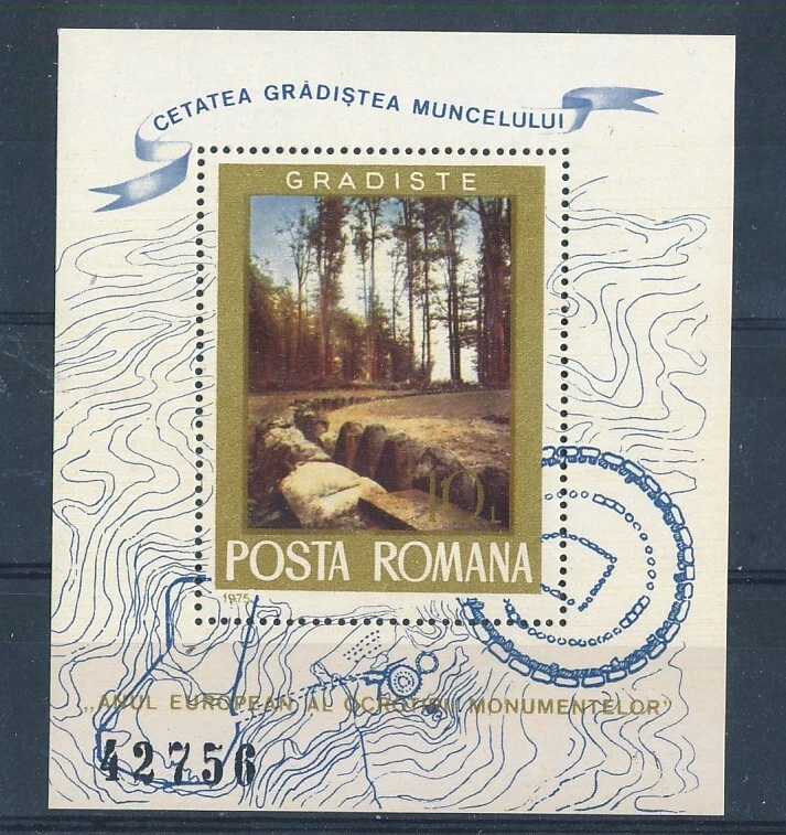 D429513 Romania S/S MNH Tree Nature Map - Image 1 of 1